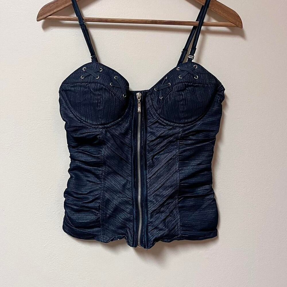 Lydia denim deadstock corset top